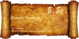 Basch Szonja névjegykártya